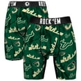 thumbnail image 1 of Men's Rock Em Socks Green South Florida Bulls All Over Logo Boxer Briefs, 1 of 3