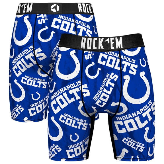 Men's Rock Em Socks Indianapolis Colts Logo Boxer Briefs