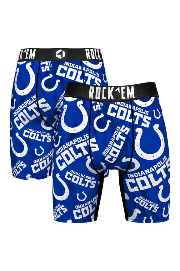 Men's Rock Em Socks Indianapolis Colts Logo Boxer Briefs