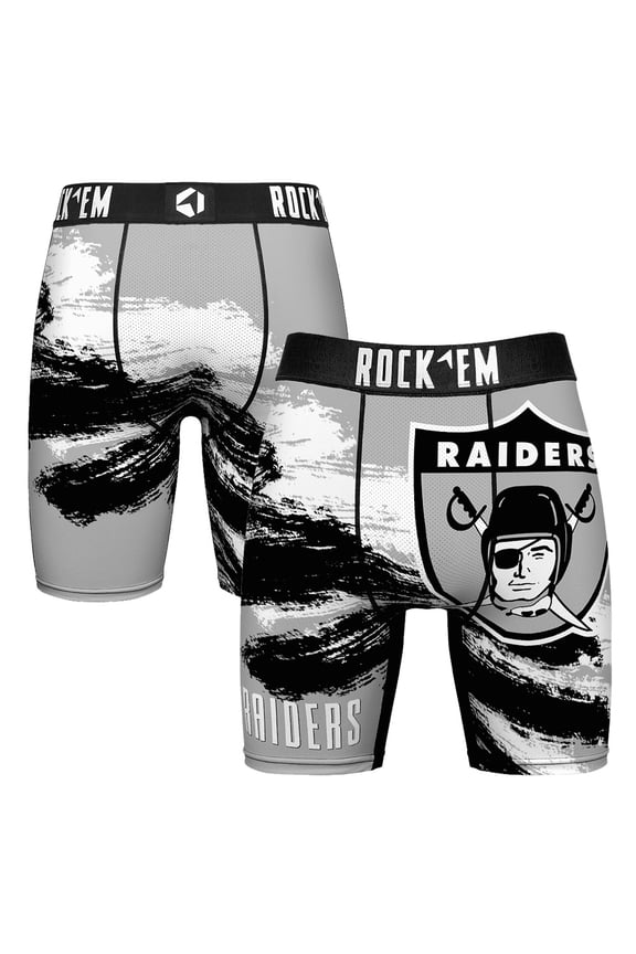 Men's Rock Em Socks Las Vegas Raiders Gridiron Classic Paint Boxer Briefs