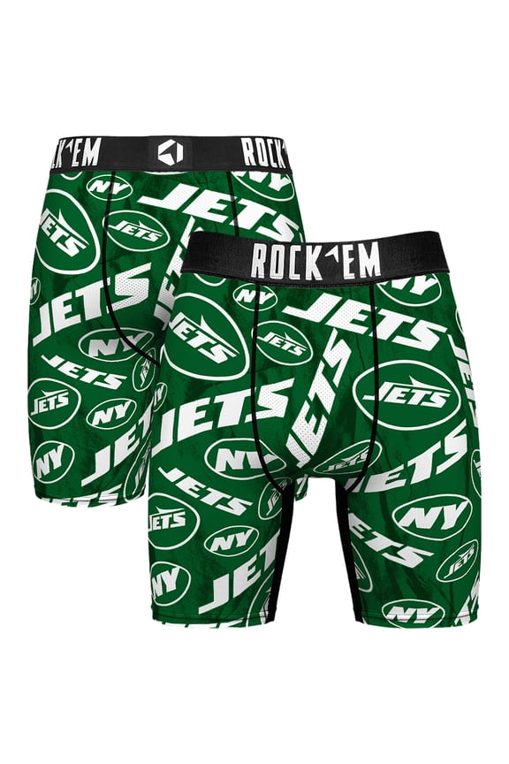 Men's Rock Em Socks New York Jets Logo Boxer Briefs