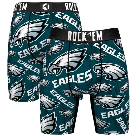 Men's Rock Em Socks Philadelphia Eagles Logo Boxer Briefs