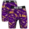 thumbnail image 1 of Men's Rock Em Socks Purple LSU Tigers All Over Logo Boxer Briefs, 1 of 3