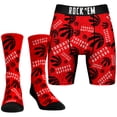 thumbnail image 1 of Men's Rock Em Socks Red Toronto Raptors All-Over Logo Boxer Briefs & Crew Socks Combo Pack, 1 of 3