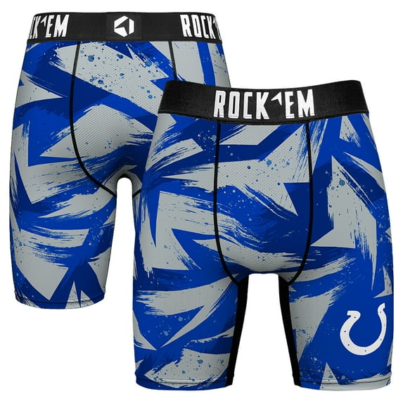 Men's Rock Em Socks Royal Indianapolis Colts Game Paint Boxer Briefs