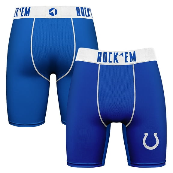 Men's Rock Em Socks Royal Indianapolis Colts Primary Logo Boxer Briefs