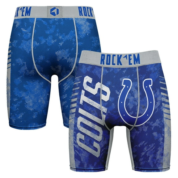 Men's Rock Em Socks Royal Indianapolis Colts Wordmark Boxer Briefs