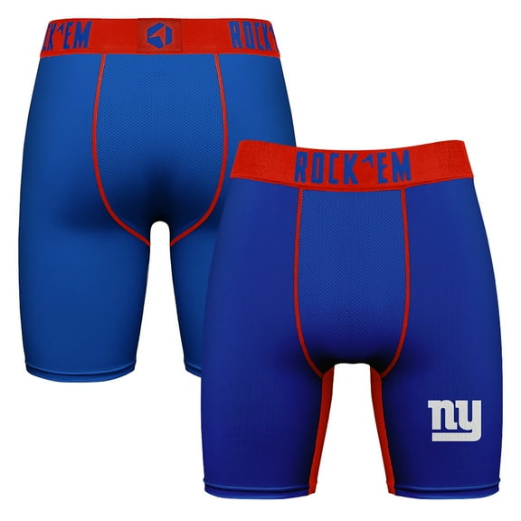 Men's Rock Em Socks Royal New York Giants Primary Logo Boxer Briefs
