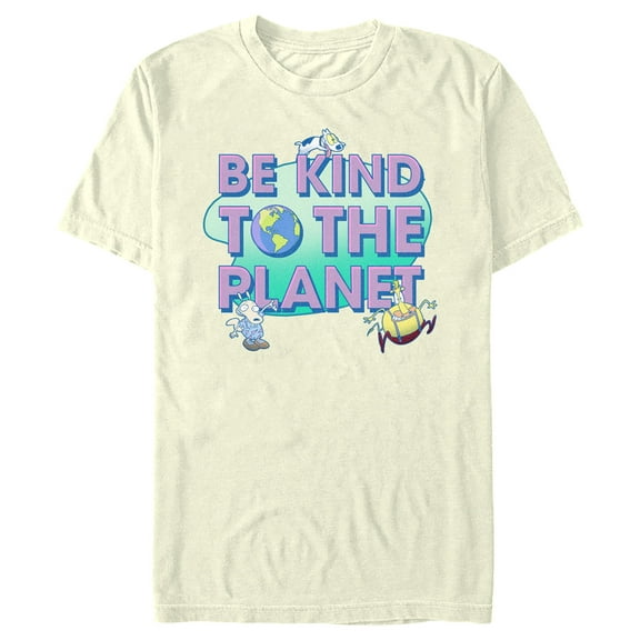 Men's Rocko's Modern Life Kind to the Planet  Graphic Tee Beige Large