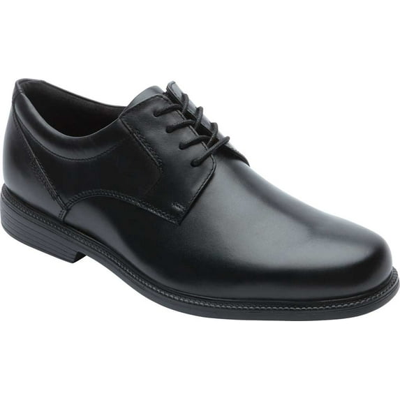 Men's Rockport Charles Road Plain Toe Oxford Black II Leather 12 M