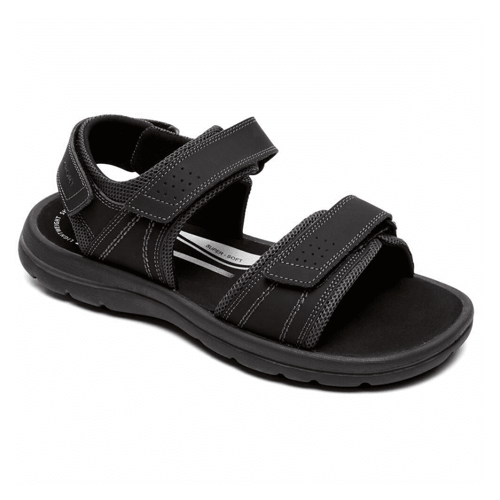 Rockport Men's Get Your Kicks Sandals QTR Strap Coffee, Sz 8