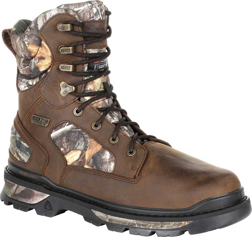 Rocky Men's Rams Horn Leather Logger Work Boots RKK0478 - BlackJack