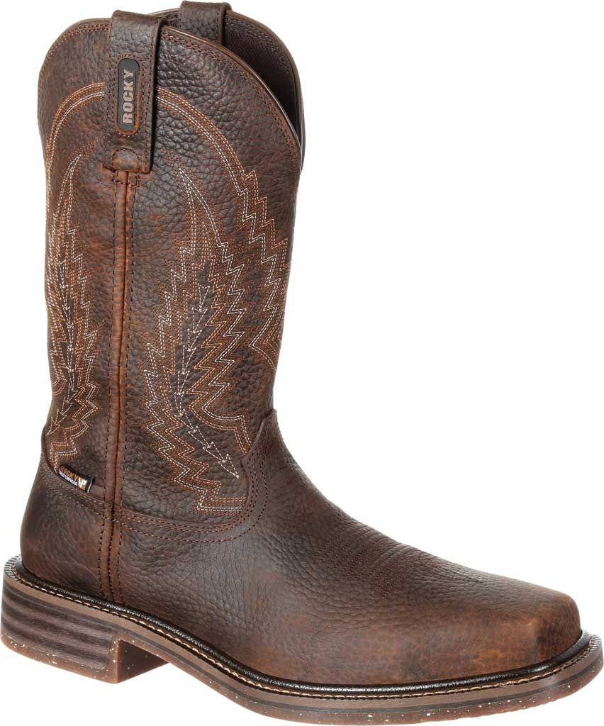 Men's Rocky Riverbend Composite Toe WP Western Boot RKW0228 Dark Brown Full Grain Leather 8.5 M - image 1 of 7