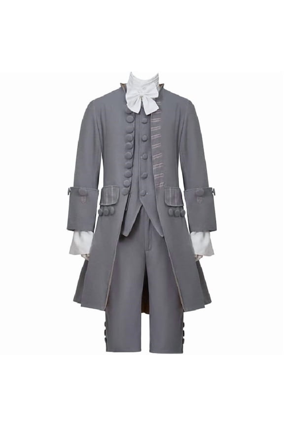 Men‘s Rococo Victorian Prince Tailcoat Vest Full Set with Accessories