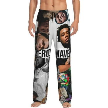 Men's Rod Wave Pajama Pants Lounge Sleepwear PJ Bottoms with Drawstring Pockets
