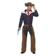 thumbnail image 1 of Smiffys 22664L Blue Rodeo Cowboy Costume with Shirt Chaps & Hat - Large, 1 of 4