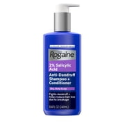 Mens Rogaine Anti-Dandruff 2 in 1 Shampoo + Conditioner, 8.4 fl. oz