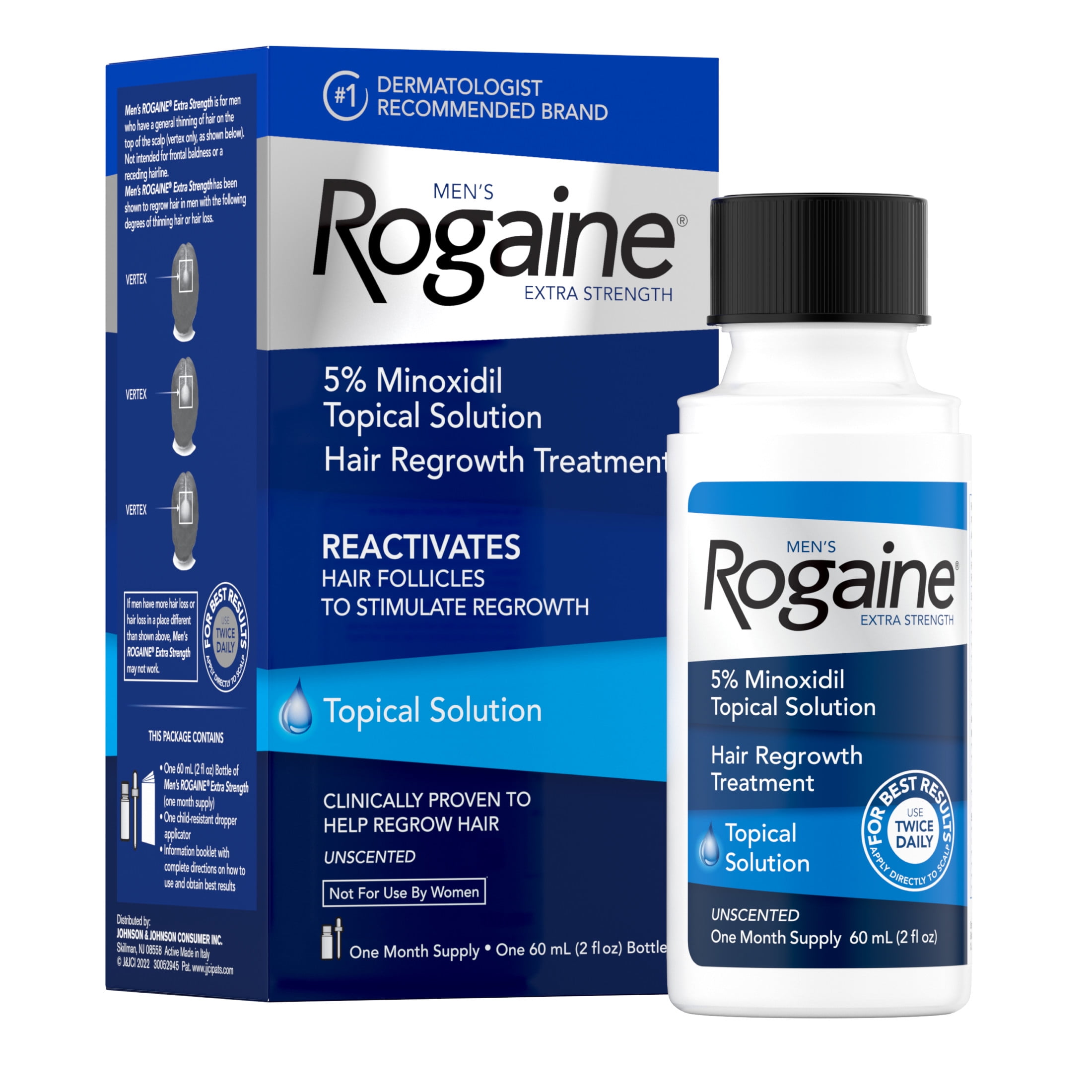 Mens Rogaine Extra Strength 5% Minoxidil Topical Solution, 1-Month