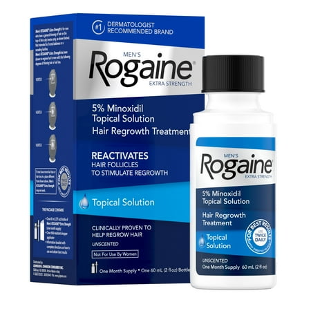 Men's Rogaine Extra Strength 5% Minoxidil Topical Solution, 1-Month