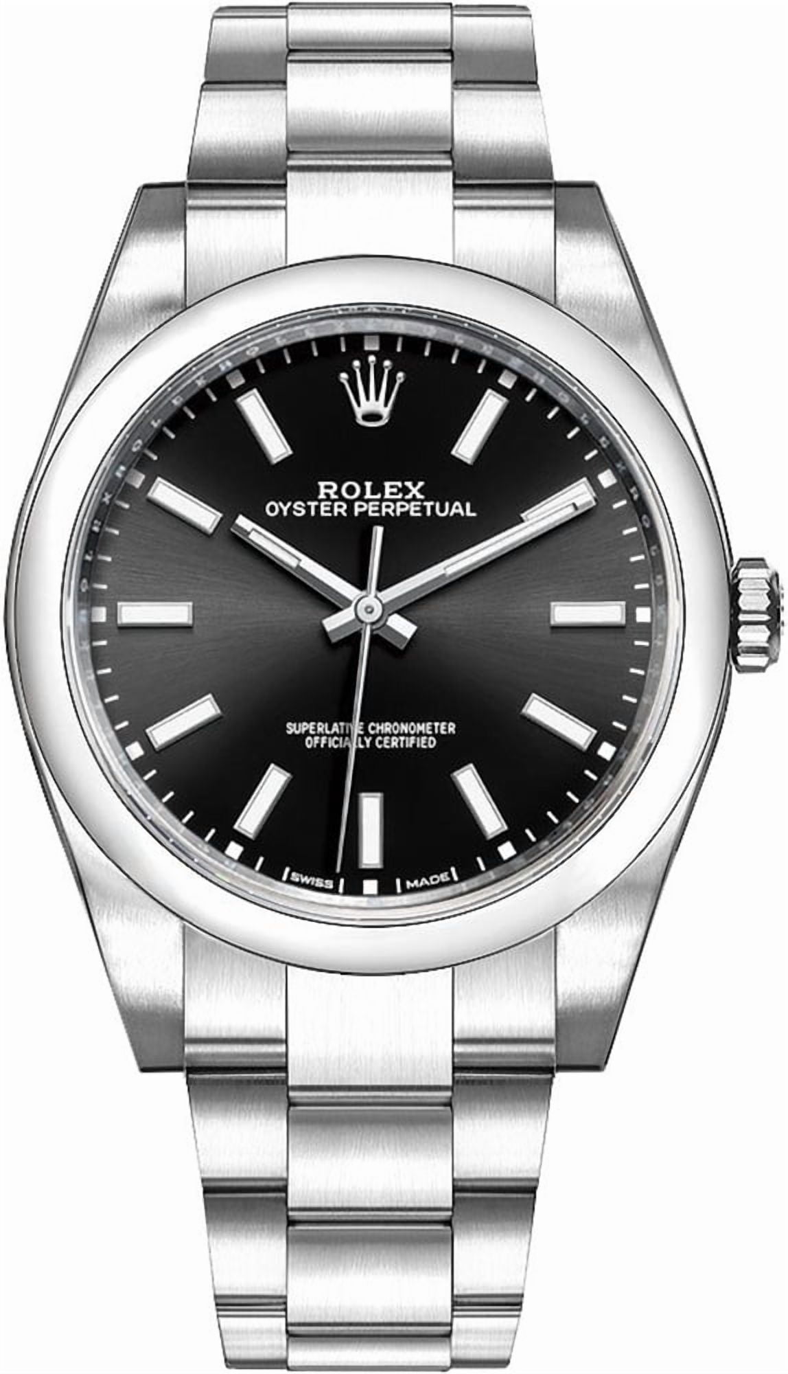 Men's Rolex Oyster Perpetual 39 Black Dial Luxury Watch (Ref