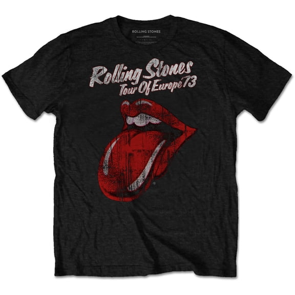 Men's Rolling Stones 73 Tour Slim Fit T-shirt Large Black