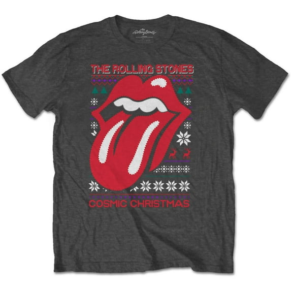 Men's Rolling Stones Cosmic Christmas Slim Fit T-shirt Medium Charcoal