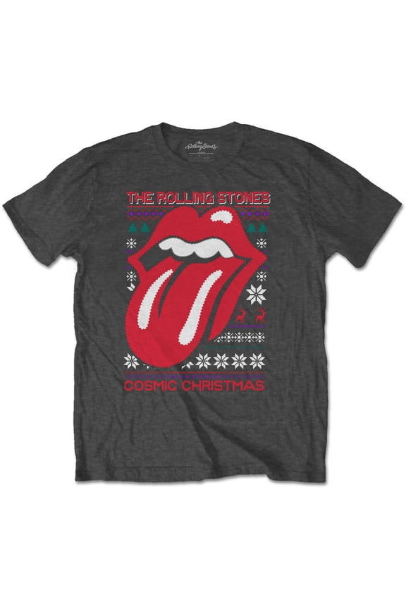 Men's Rolling Stones Cosmic Christmas Slim Fit T-shirt Medium Charcoal