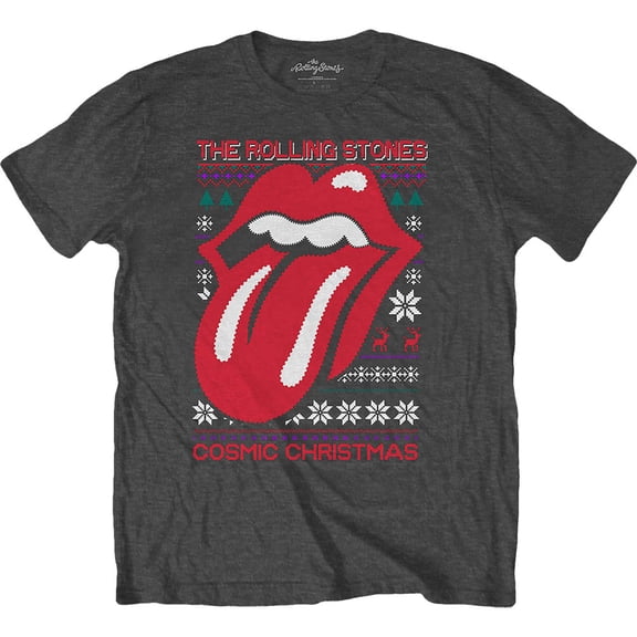 Men's Rolling Stones Cosmic Christmas Slim Fit T-shirt X-Large Charcoal