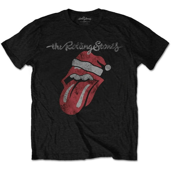 Men's Rolling Stones Santa Lick Slim Fit T-shirt XX-Large Black