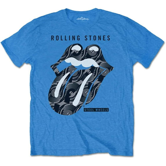 Men's Rolling Stones Steel Wheels Slim Fit T-shirt X-Large Blue