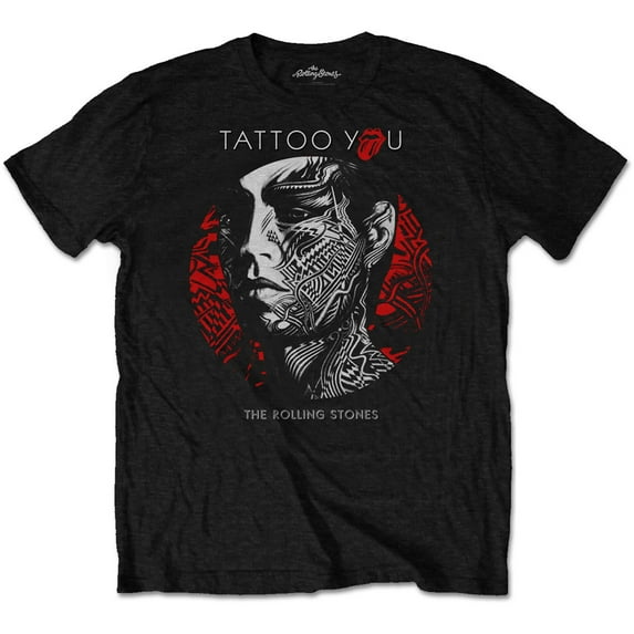 Men's Rolling Stones Tattoo You Circle Slim Fit T-shirt Medium Black