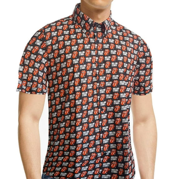 The Rolling Stones Tongue Repeat Casual Shirt