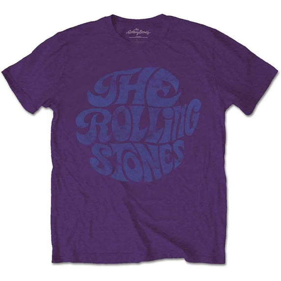 Men's Rolling Stones Vintage 70s Logo Slim Fit T-shirt Large Purple