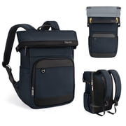 Rolltop Backpack for Men 15.6-inch Laptop Bag, Expandable 24L-28L for Business Travel & Daily Use, Blue - B00684