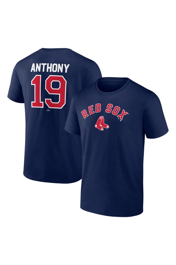 Men's Roman Anthony Navy Boston Red Sox Winning Streak Name & Number T-Shirt