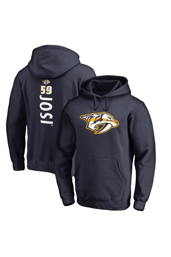 Men's Roman Josi Navy Nashville Predators Backer Name & Number Pullover Hoodie