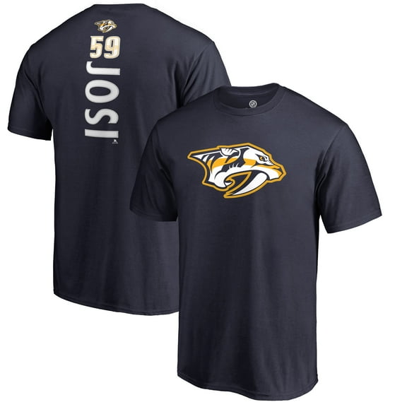 Men's Roman Josi Navy Nashville Predators Backer Name & Number T-Shirt