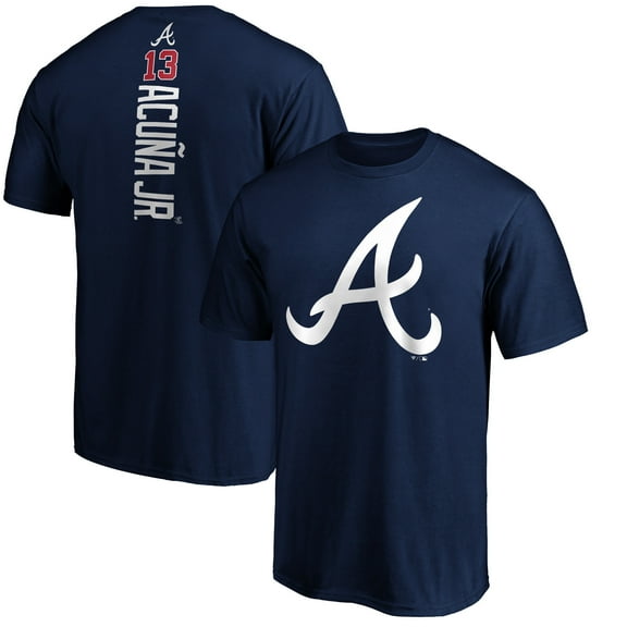 Men's Ronald Acu-a Jr. Navy Atlanta Braves Playmaker Name & Number T-Shirt