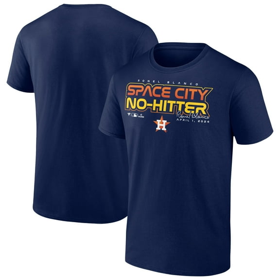 Men's Ronel Blanco Navy Houston Astros  Space City No-Hitter T-Shirt