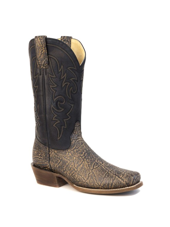 Men's Roper Big Foot Elephant Print Boots Handcrafted Brown