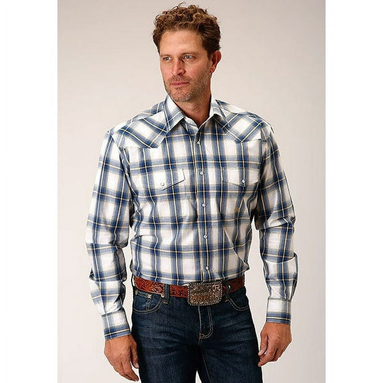 Men's Denim Western Snap Front Shirt