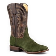 Mens Roper Drover Suede Leather Boots Handcrafted Green