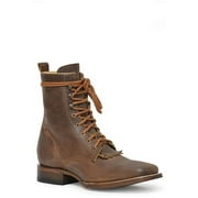 Men's Roper Lacer Leather Boots Handcrafted Brown