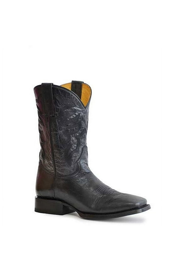 Men's Roper Parker Leather Boots Handcrafted Black