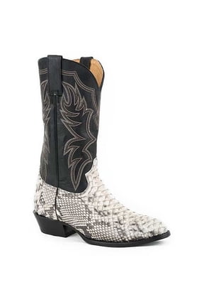 Men's Roper Peyton Python Boots Handcrafted Natural