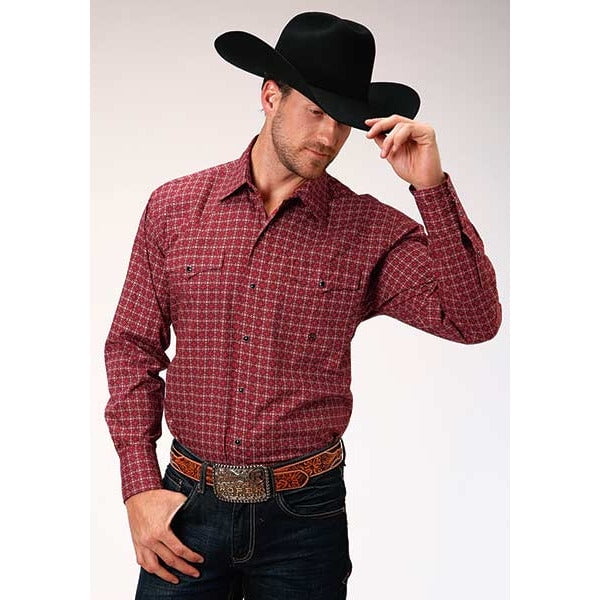 Mens red deals western shirt