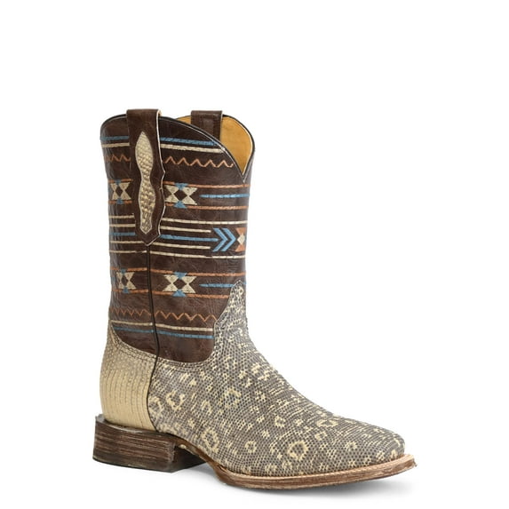 Men's Roper Ritch Lizard Exotic Boots Handcrafted Tan