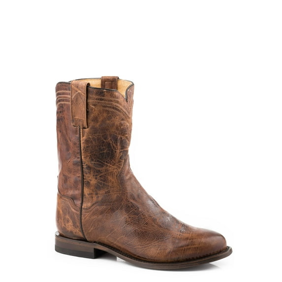 Men's Roper Roderick Leather Boots Handcrafted Tan