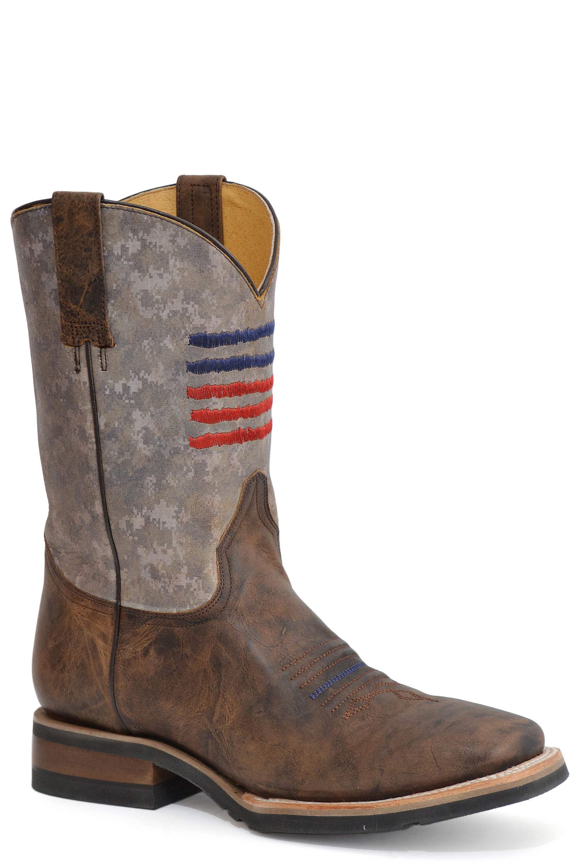 Brown Leather Boots with Striped Detail Cognac Leather Back Stripe Boot main image 2