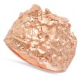 thumbnail image 1 of Men's Rose Gold Plated Chunky Nugget Pinky Ring, Size 9, 1 of 7